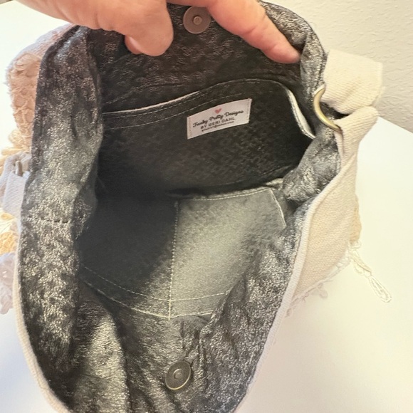 Antique Lace Layered Shabby Chic Bag Ruffle Purse Crossbody Shoulder Adj Strap - Picture 5 of 12